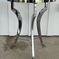 Langham Hotel Chrome and Glass Side Tables - The White Barn Antiques