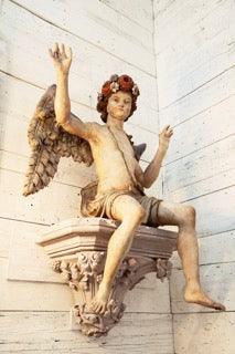 Italian Winged Angel c. 1830 - The White Barn Antiques