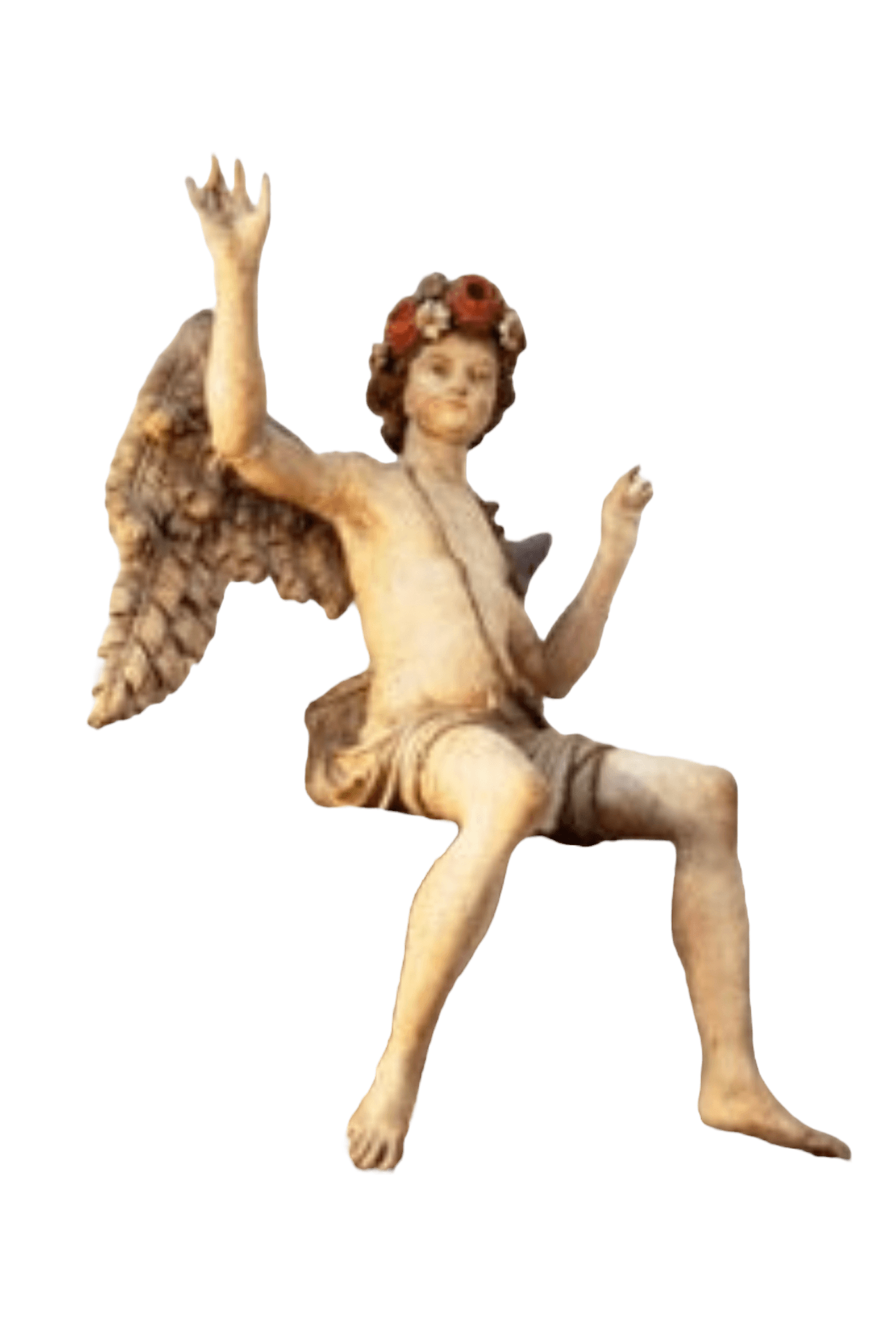 Italian Winged Angel c. 1830 - The White Barn Antiques
