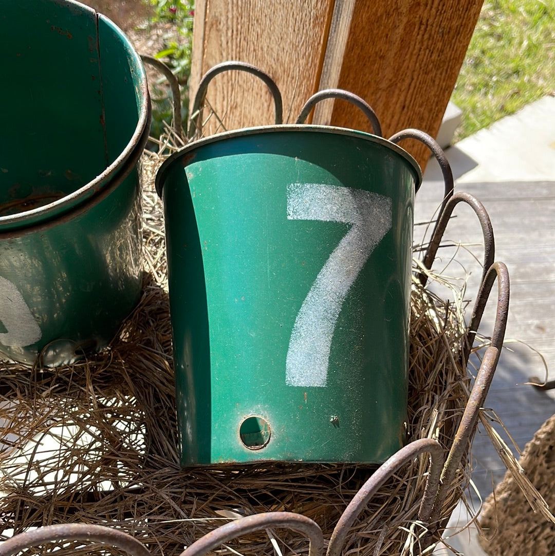 Green Numbered Pot - The White Barn Antiques