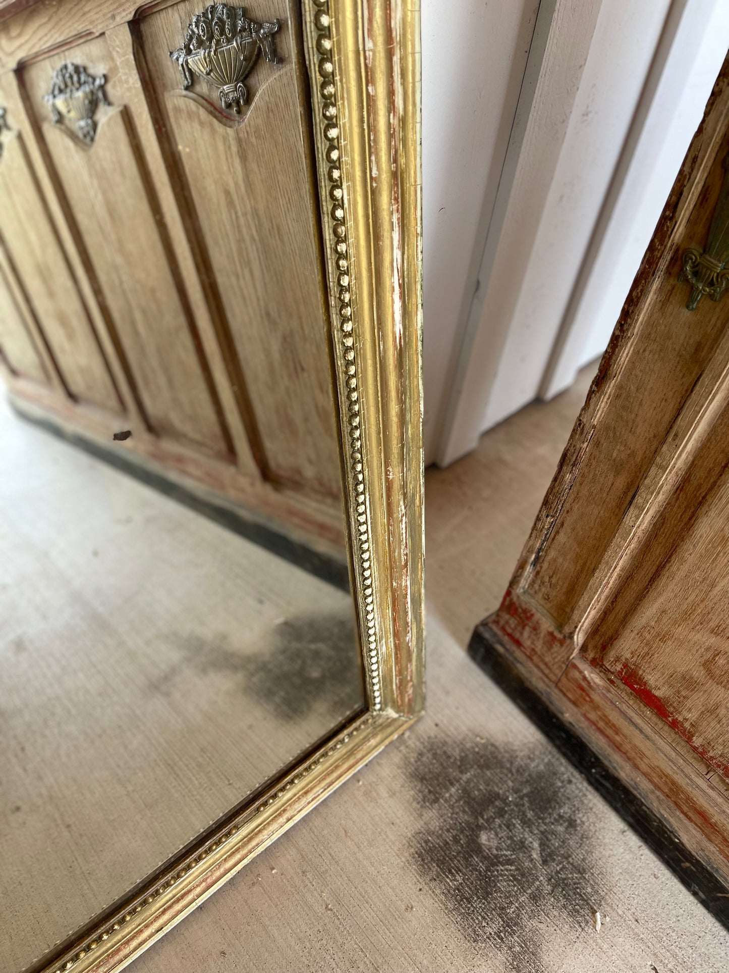 Large Gold Mirror 1900 - The White Barn Antiques