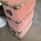 Trunk Pink Velvet - The White Barn Antiques