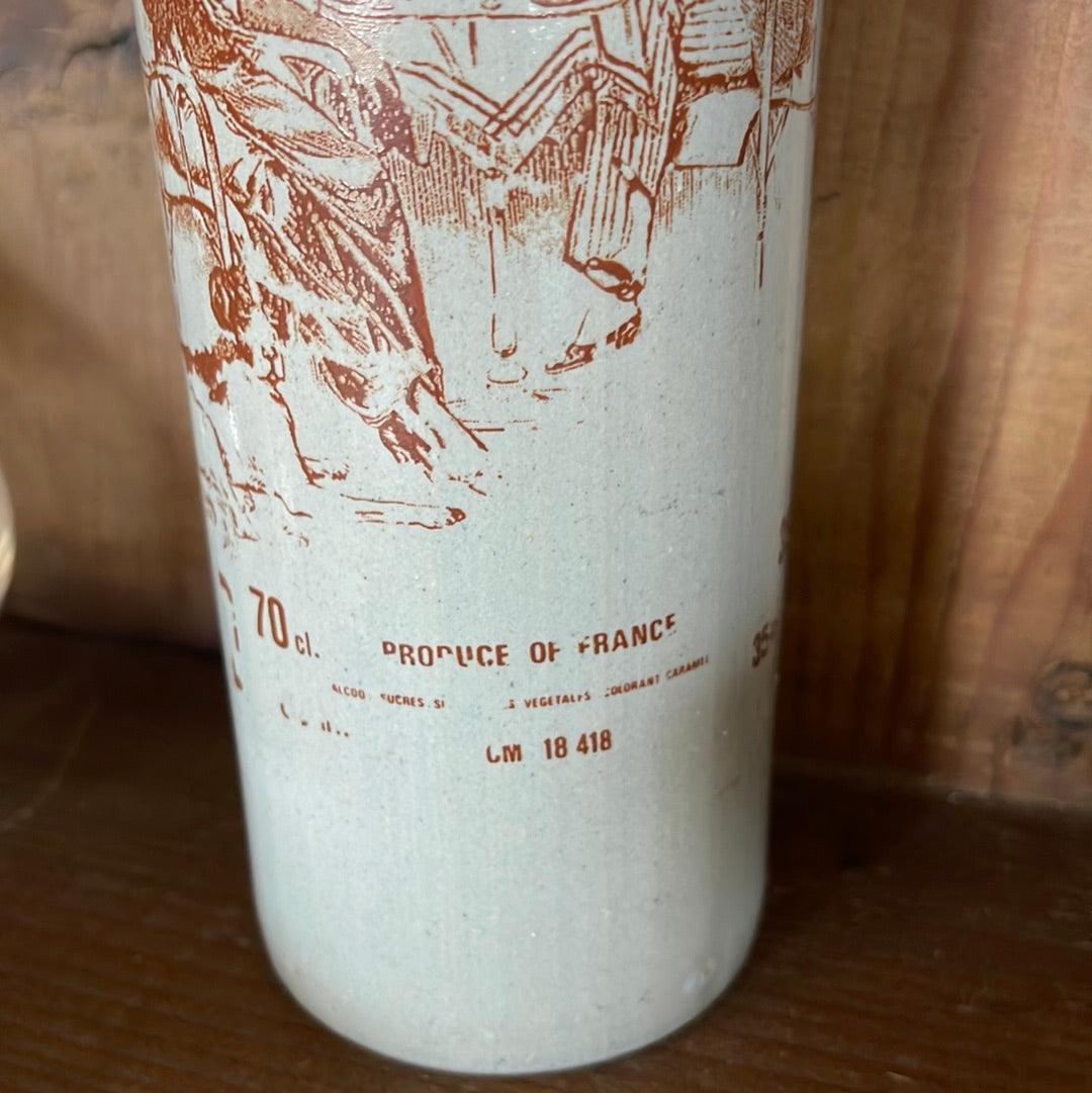 Vintage Mid 20th Century French Stoneware Prunelle De Bourgogne Liquor Bottle - The White Barn Antiques