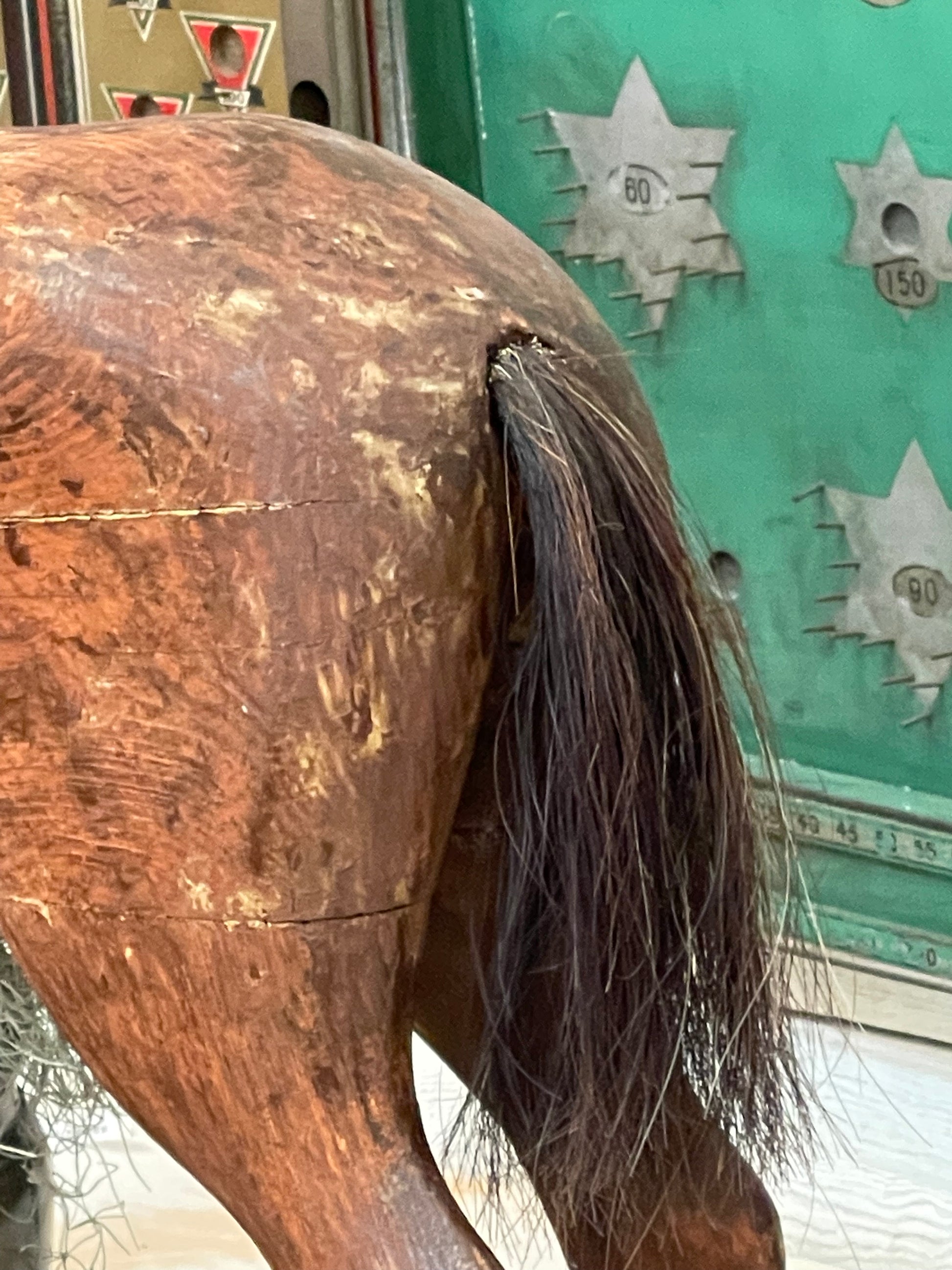 Swedish Wooden Horse circa 1910 - The White Barn Antiques