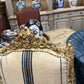 French Striped 1800s Chairs - The White Barn Antiques