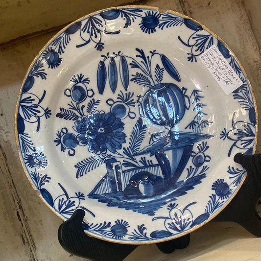 Blue & White Delft Charger 12.5" - The White Barn Antiques