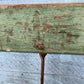 Long Wood and Iron Folding Park Bench Painted Green - The White Barn Antiques