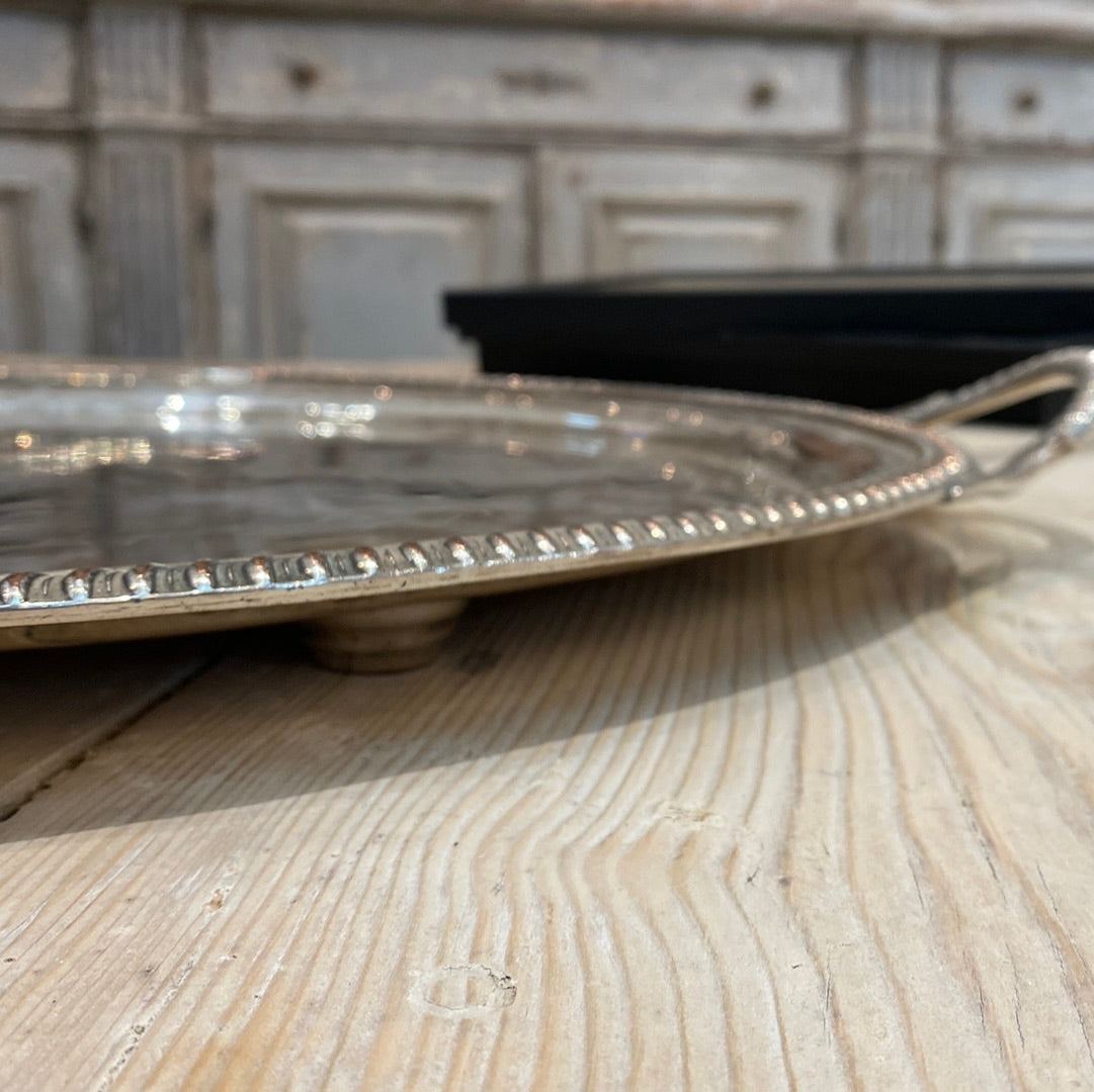 Silver Plated Trays - Oval - The White Barn Antiques