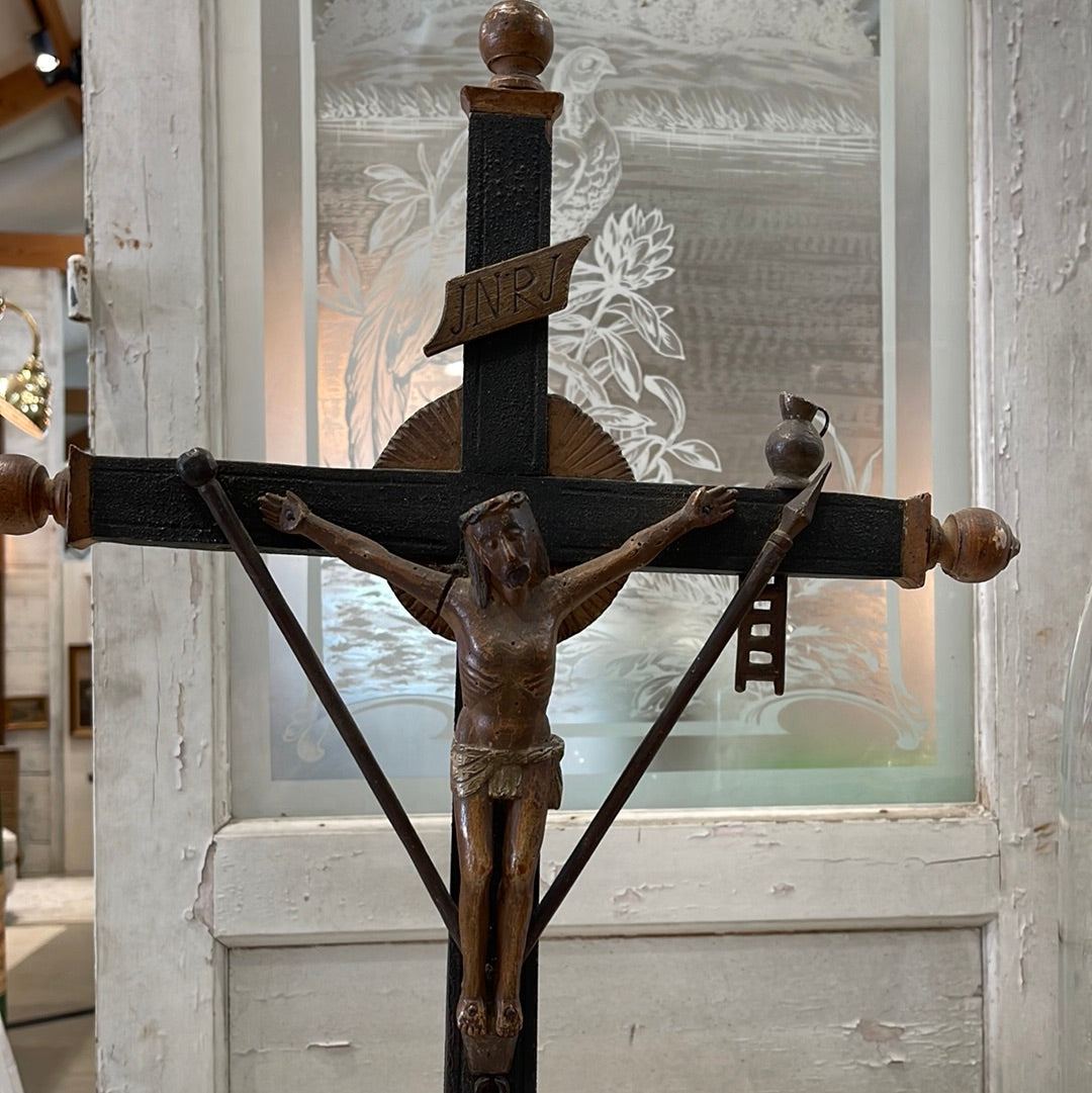 Primitive Cross with Arma Christi - The White Barn Antiques