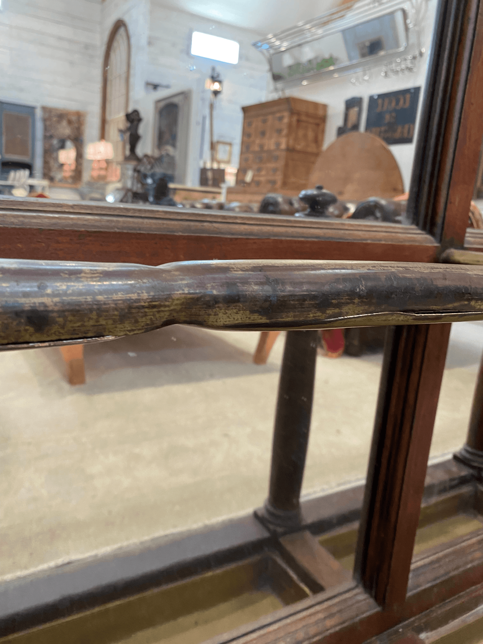 Large Oak Mirrored Hall Stand - The White Barn Antiques