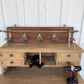 Wood and Brass Coat Rack 1900 - The White Barn Antiques