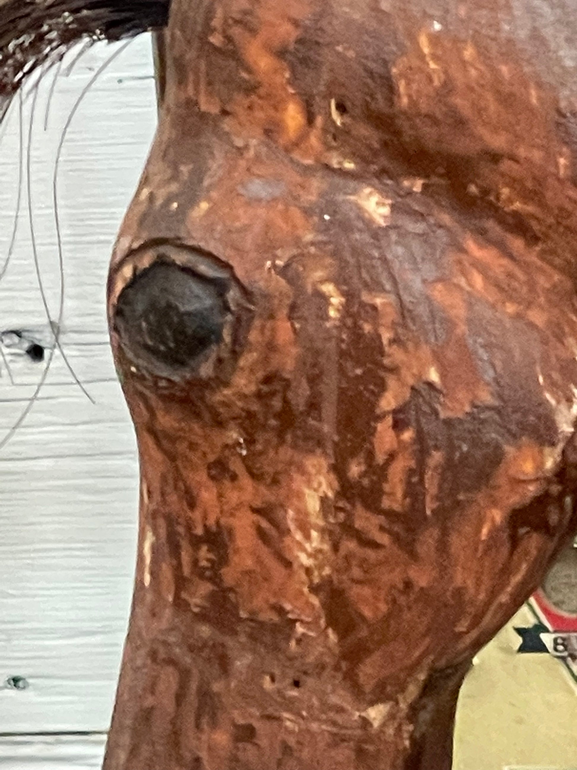 Swedish Wooden Horse circa 1910 - The White Barn Antiques