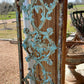 Turquoise Fretwork / Iron - The White Barn Antiques