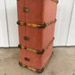 Trunk Pink Velvet - The White Barn Antiques