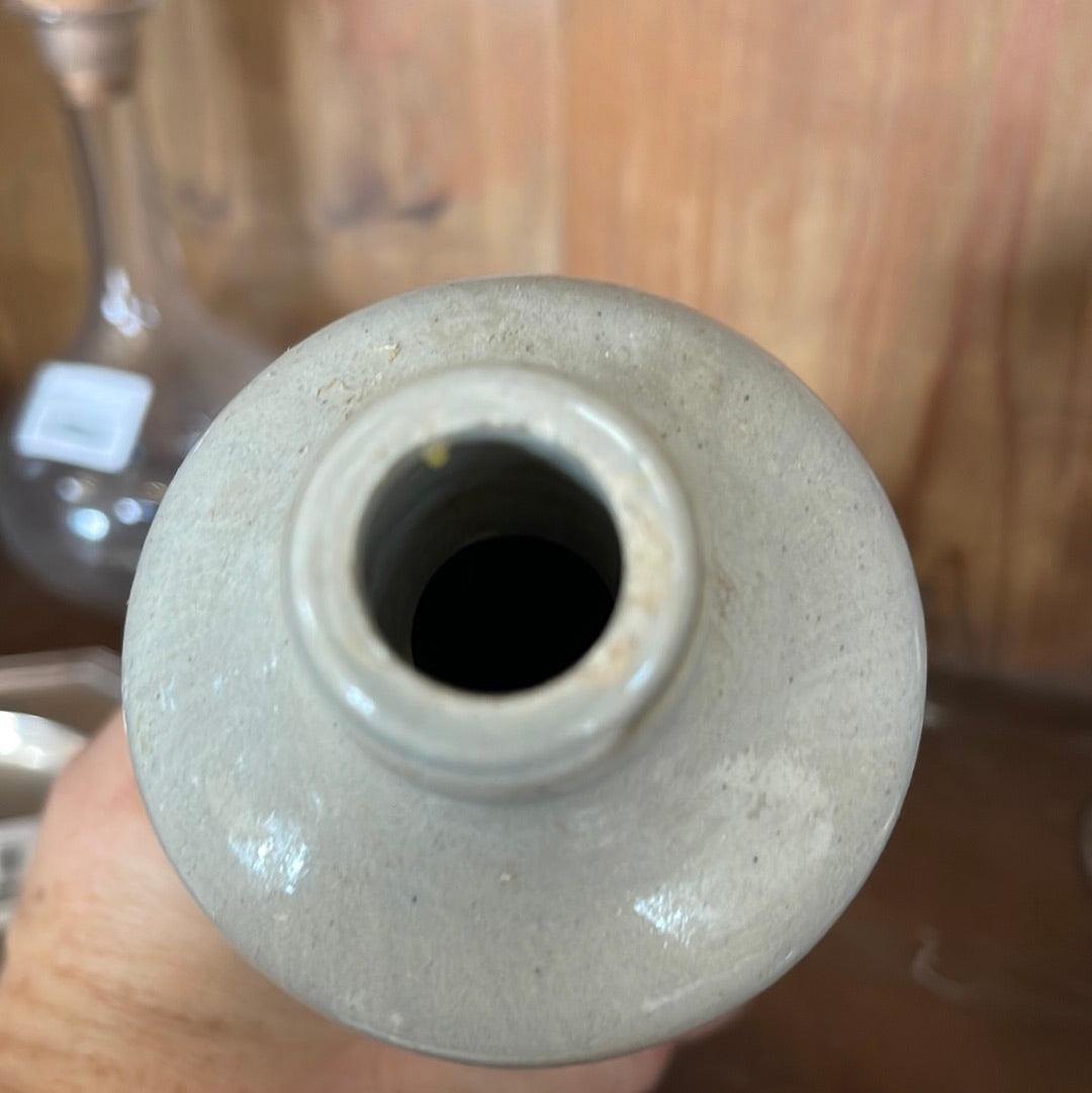 Vintage Mid 20th Century French Stoneware Prunelle De Bourgogne Liquor Bottle - The White Barn Antiques