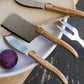 Laguiole Set of 3 Olivewood Cheese Utensils in Wood Box and Acrylic Lid - The White Barn Antiques