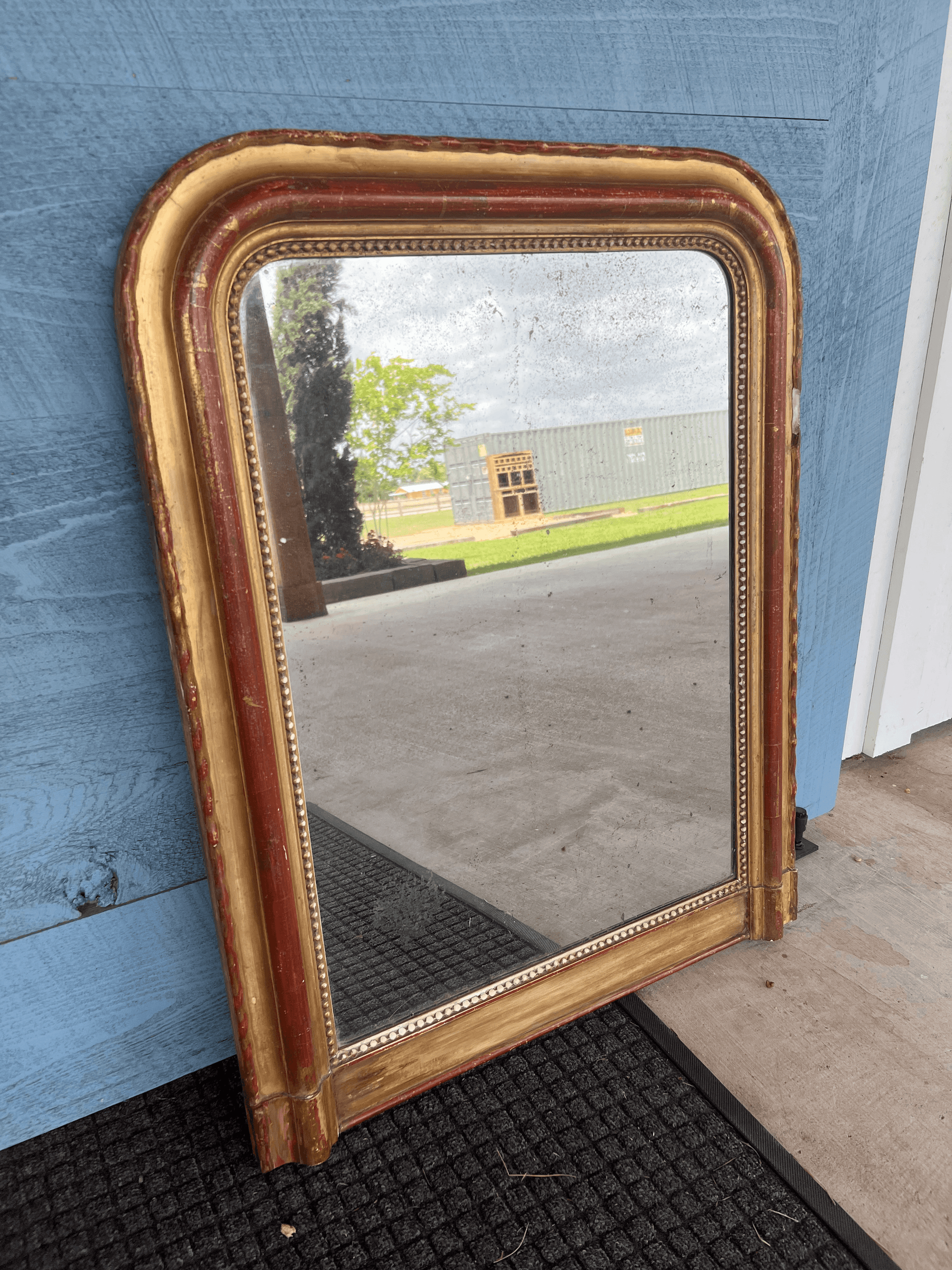 Late 19th Century Small Louis Philippe Mirror - The White Barn Antiques