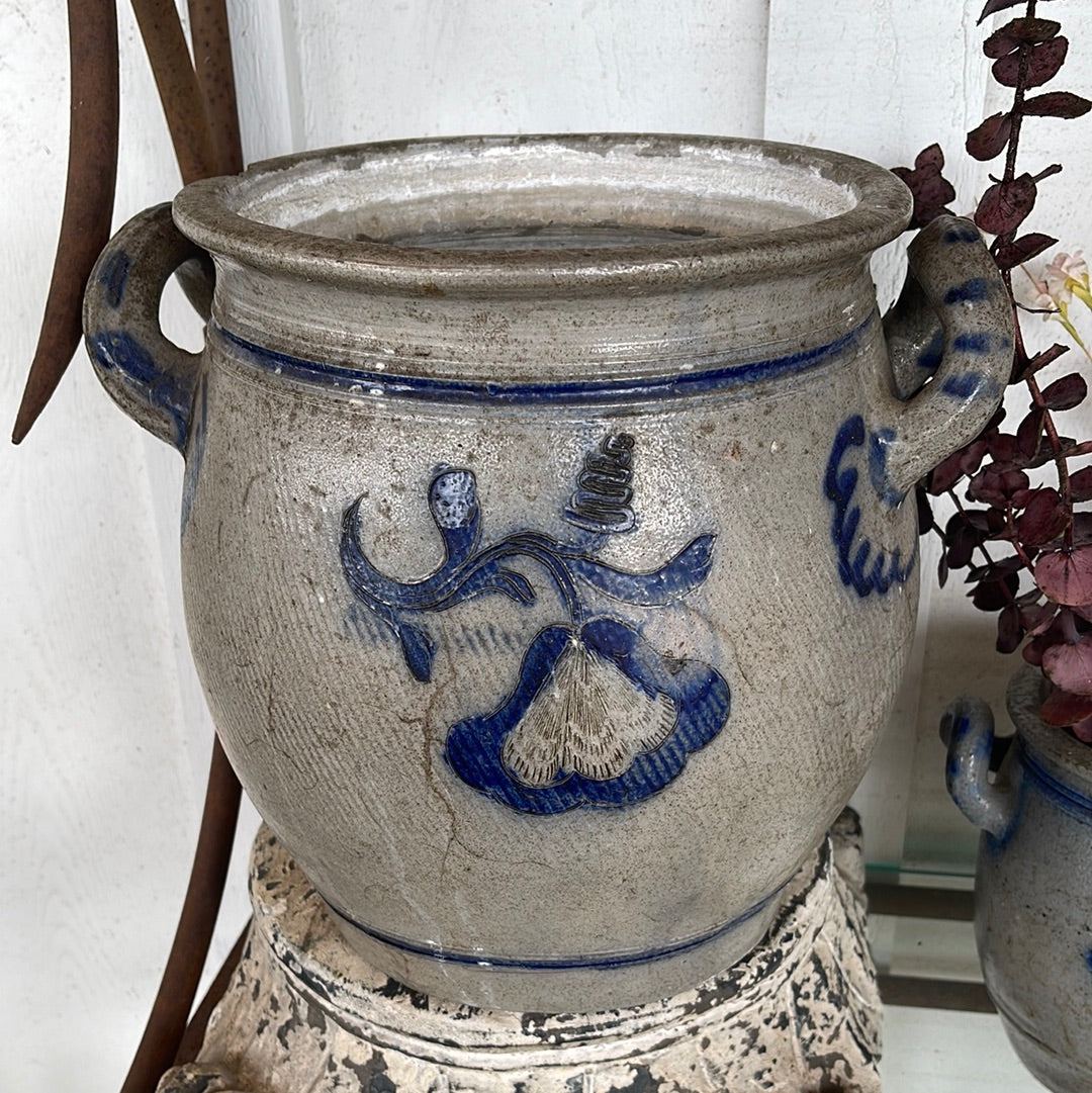 German Made Westerwald Stoneware Crock - The White Barn Antiques