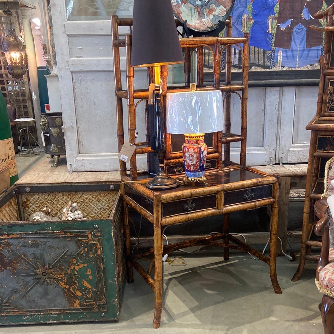 19th Century Original Lacquer Bamboo Cabinet - The White Barn Antiques