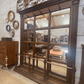 Large Oak Mirrored Hall Stand - The White Barn Antiques