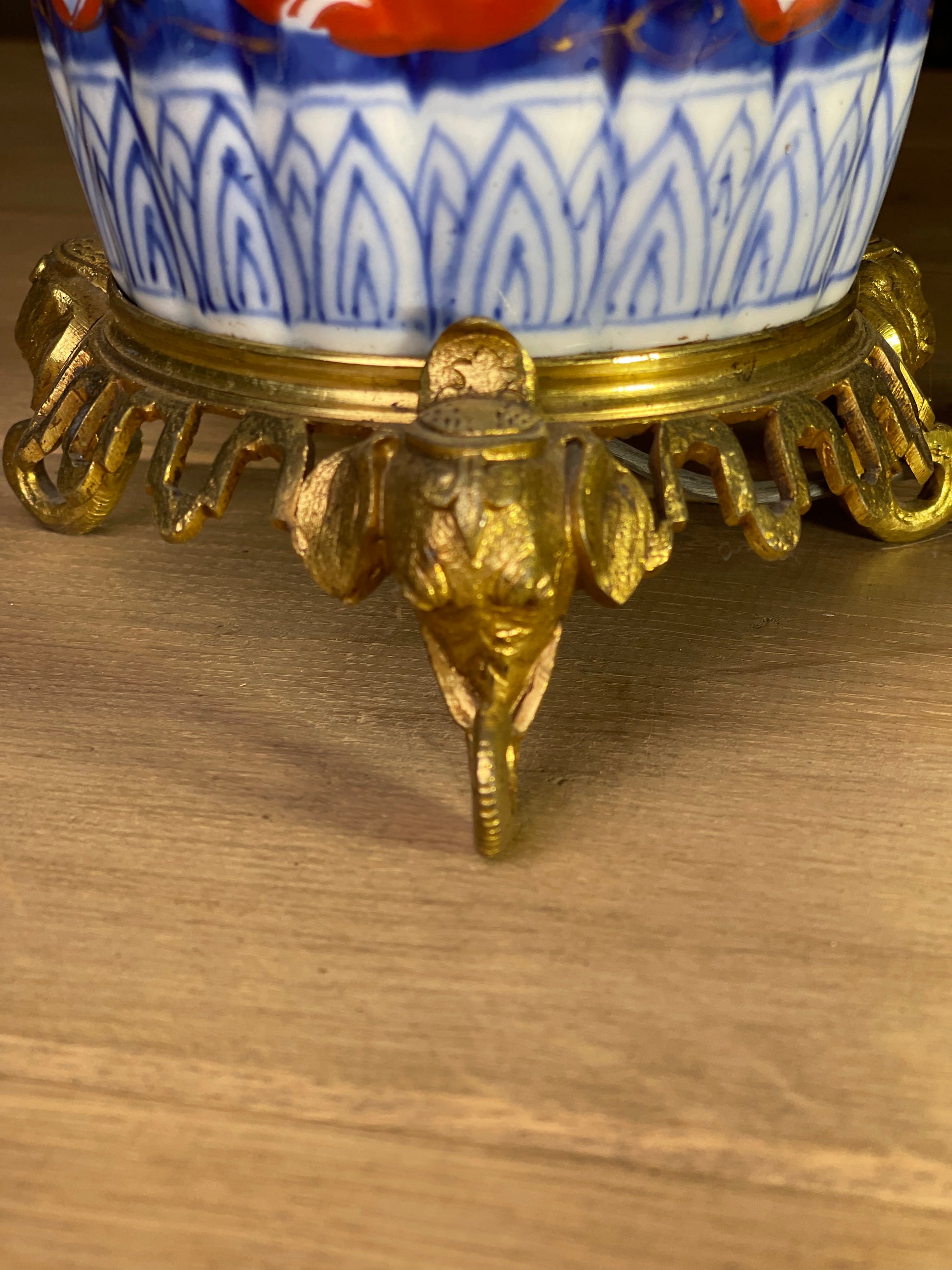 Imari Lamp - The White Barn Antiques