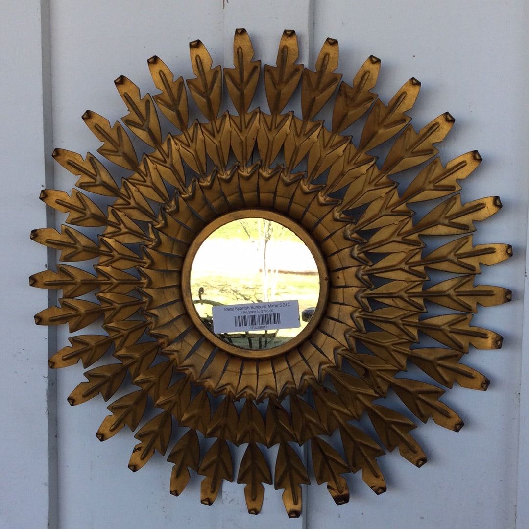 Metal Spanish Sunburst Mirror SB13 - The White Barn Antiques