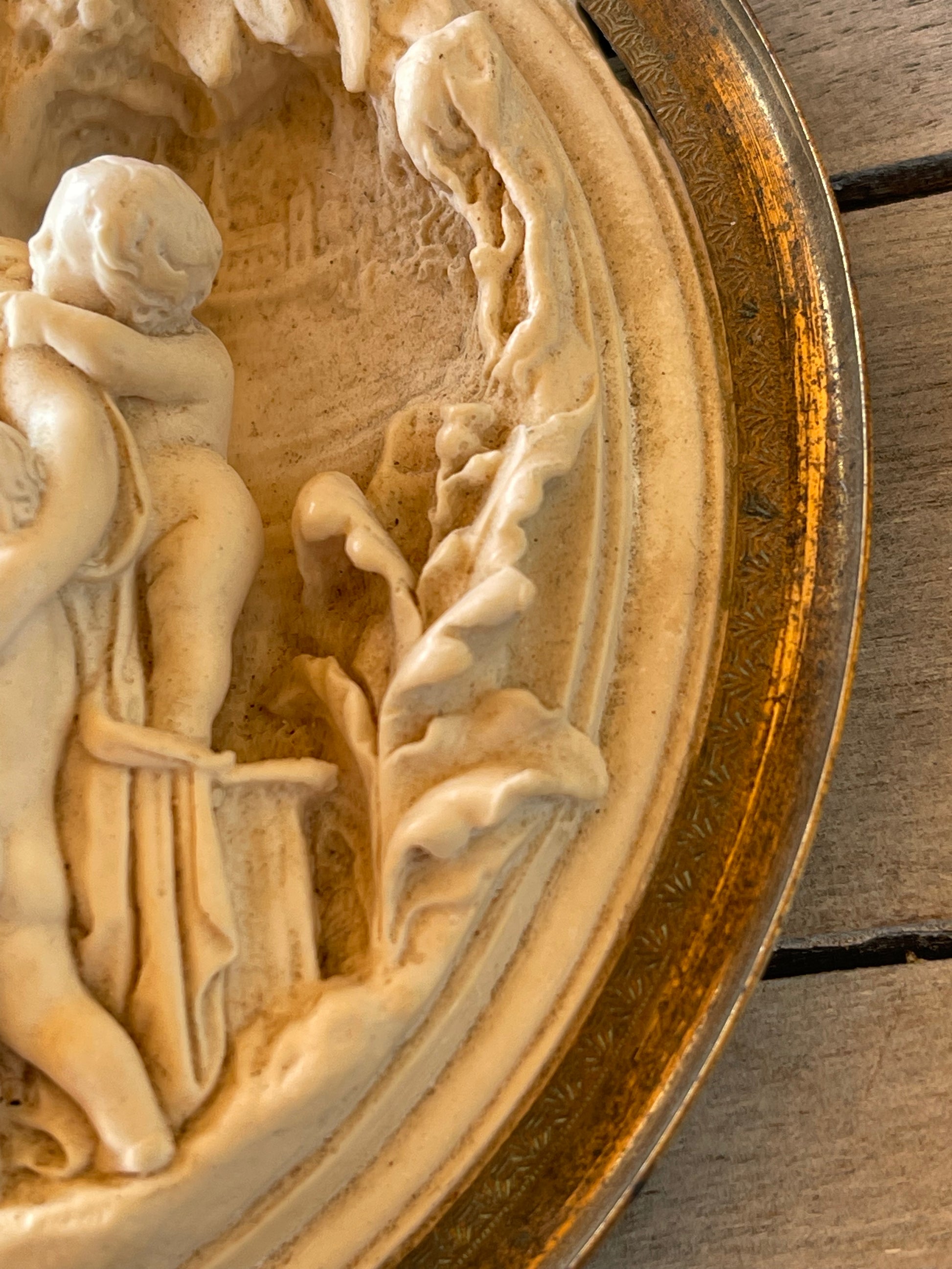 Antique Carved Meerschaum Pierre Alexander Schoenewerk Religious Plaque 19 Century - The White Barn Antiques