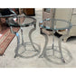 Langham Hotel Chrome and Glass Side Tables - The White Barn Antiques