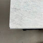 Marble Top Bistro Table - White Top Black Base - The White Barn Antiques