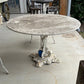 White Iron Base Concrete Top Table - The White Barn Antiques