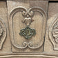 Bleached Marble Top Console 4 Drawer 3 Rows - The White Barn Antiques