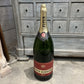 Mid-Century Modern Oversized Piper-Heidsieck Glass Champagne Bottle - The White Barn Antiques