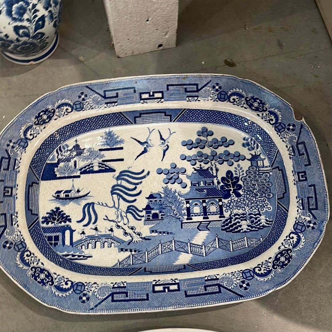 Large English Serving Platters - Various - The White Barn Antiques