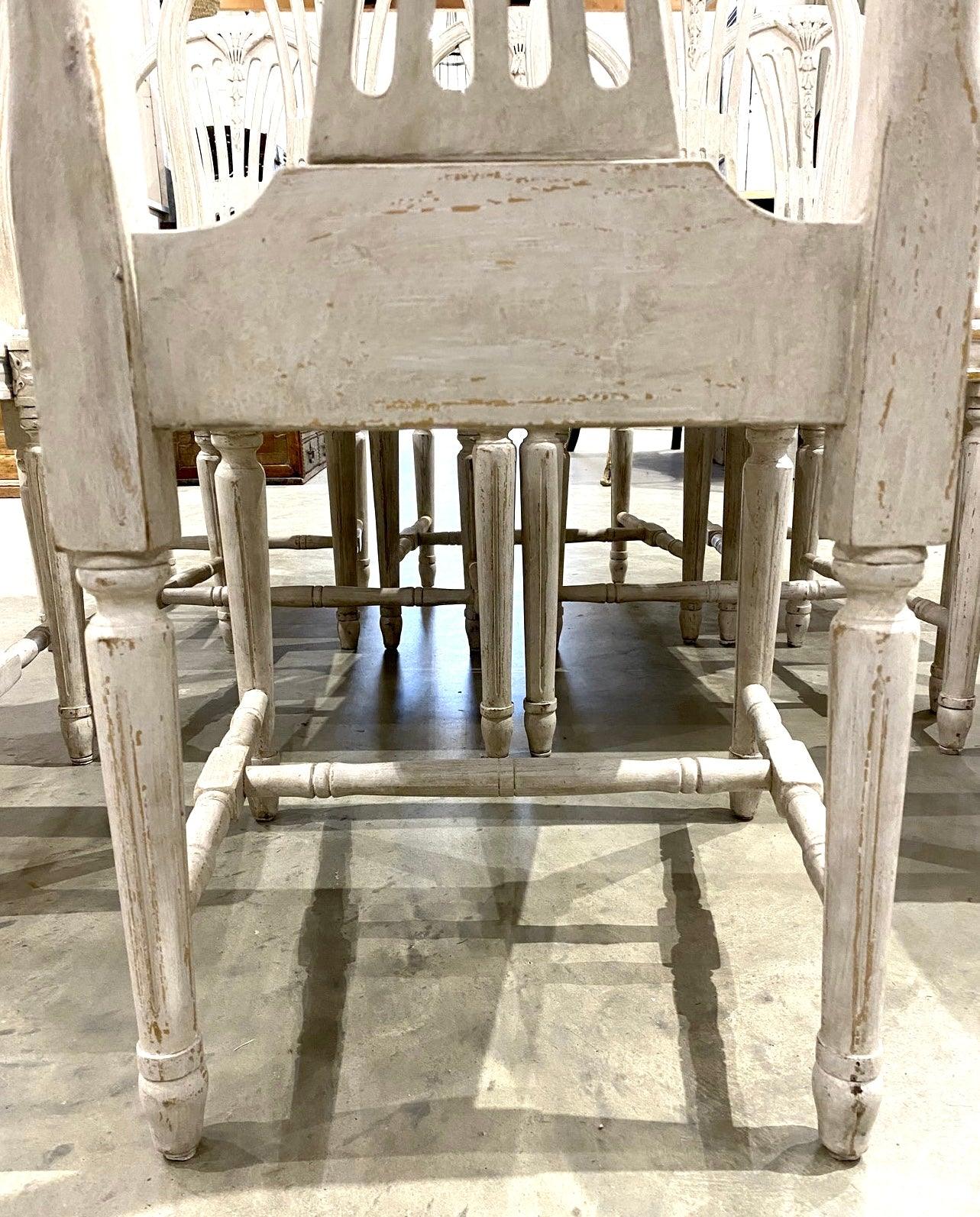 Chairs, Set of 8 Swedish 1880 - The White Barn Antiques