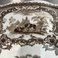 Columbus Plate by William Adams &Son Brown Transferware Circa 1835 - The White Barn Antiques