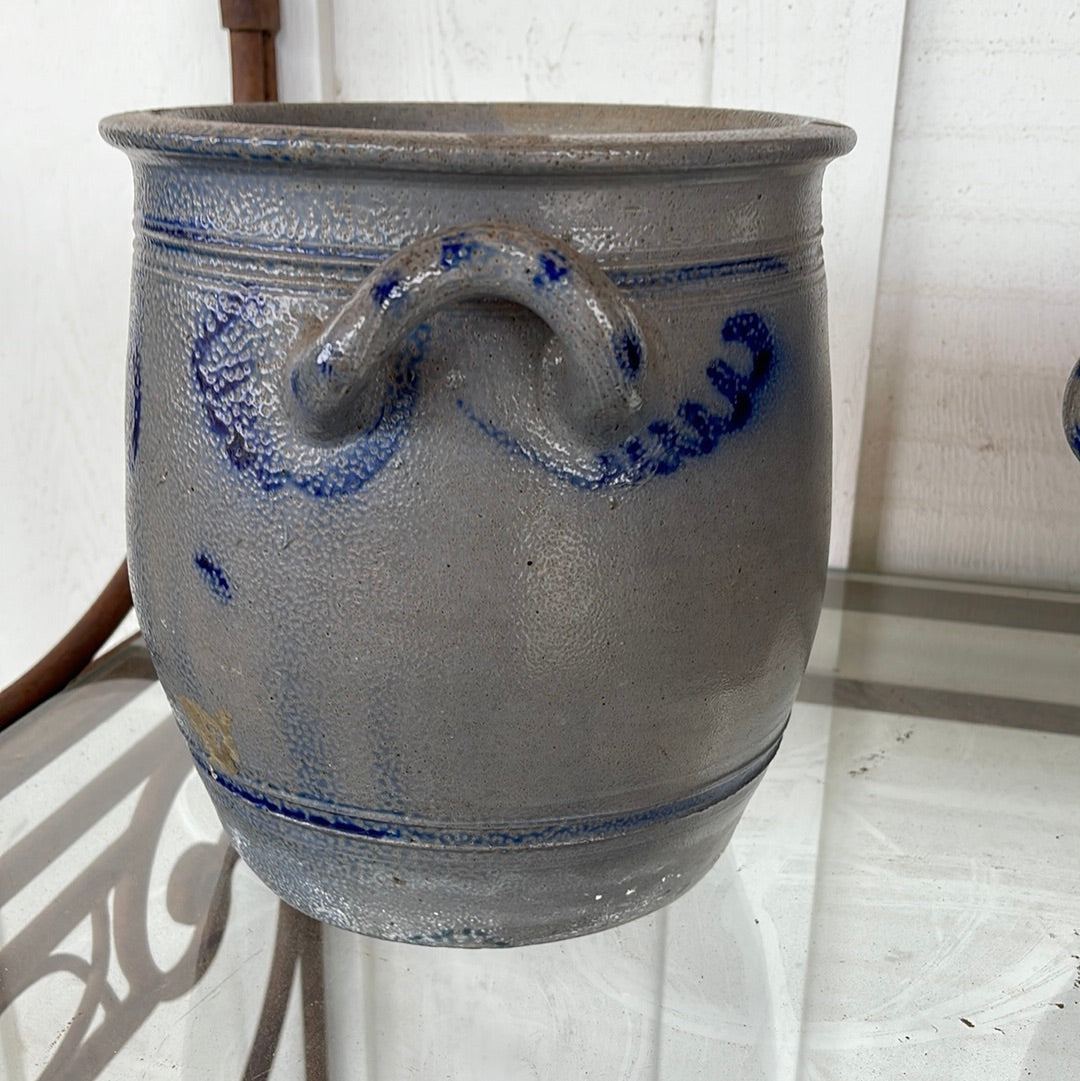 6L German Made Westerwald 1.5 Gallon Stoneware Crock - The White Barn Antiques