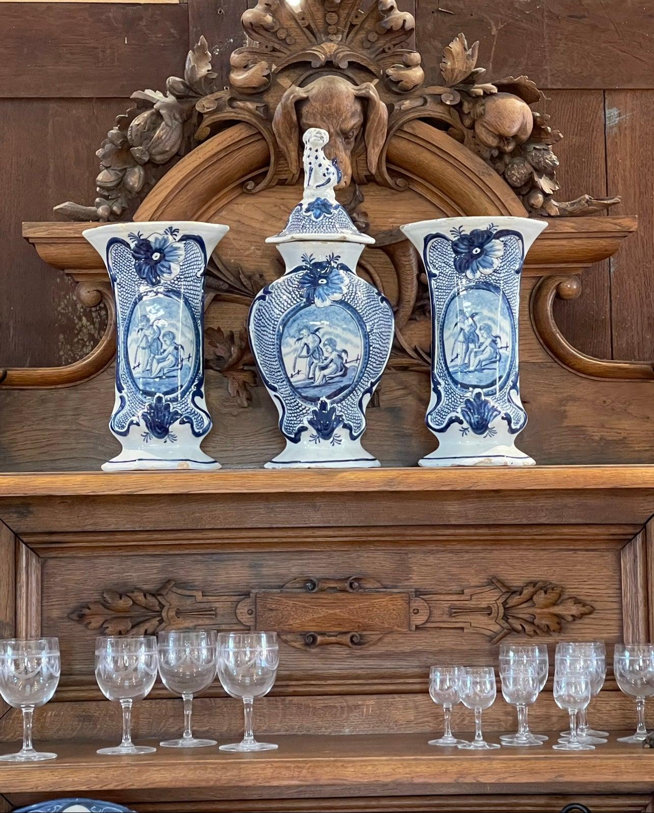 Delft Vase - The White Barn Antiques