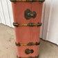 Trunk Pink Velvet - The White Barn Antiques