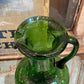 Large Empoli Green Crystal Neo Classical Ewer - The White Barn Antiques