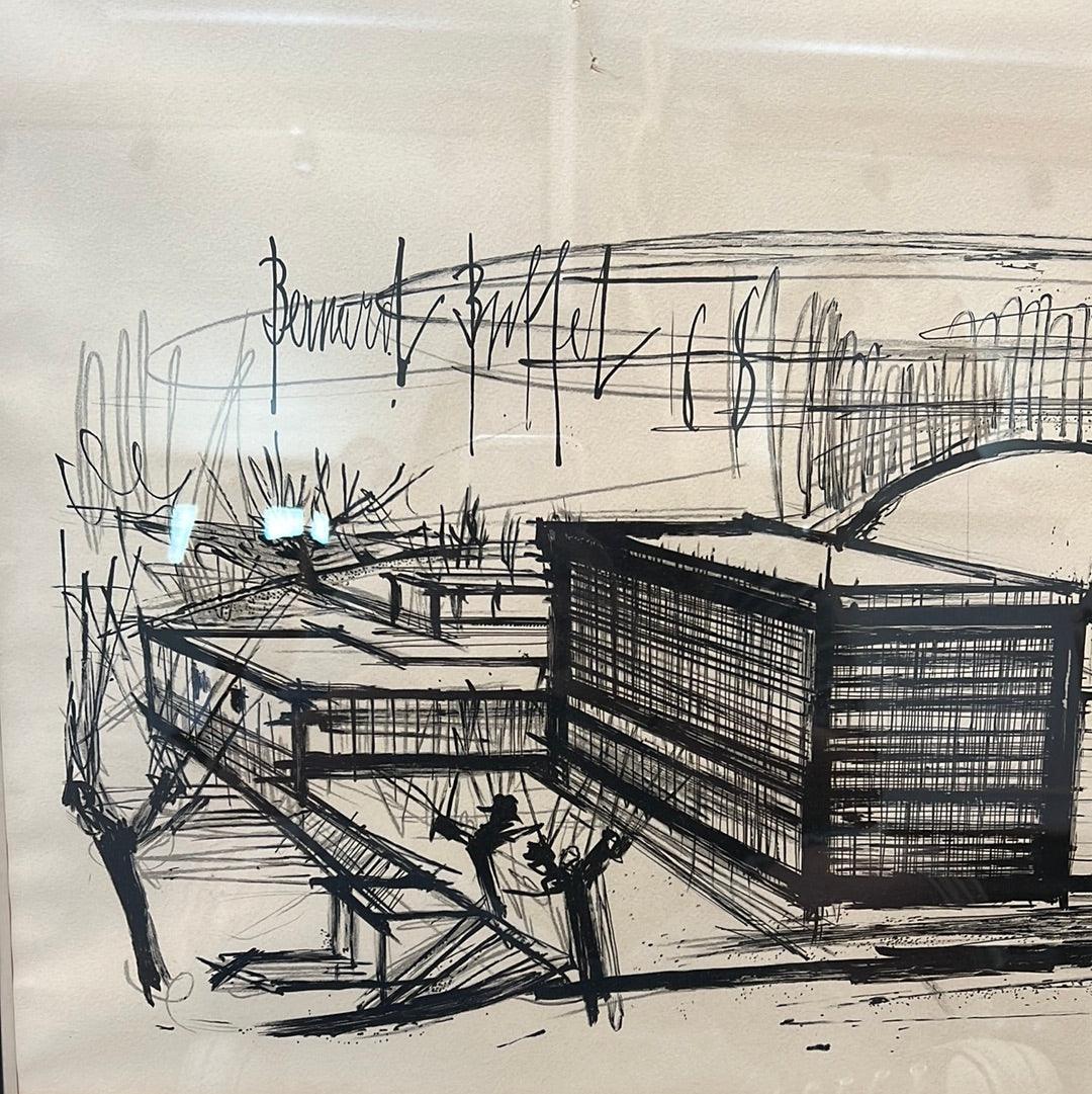 French Lithograph - Bernard Buffet c.1960 - The White Barn Antiques