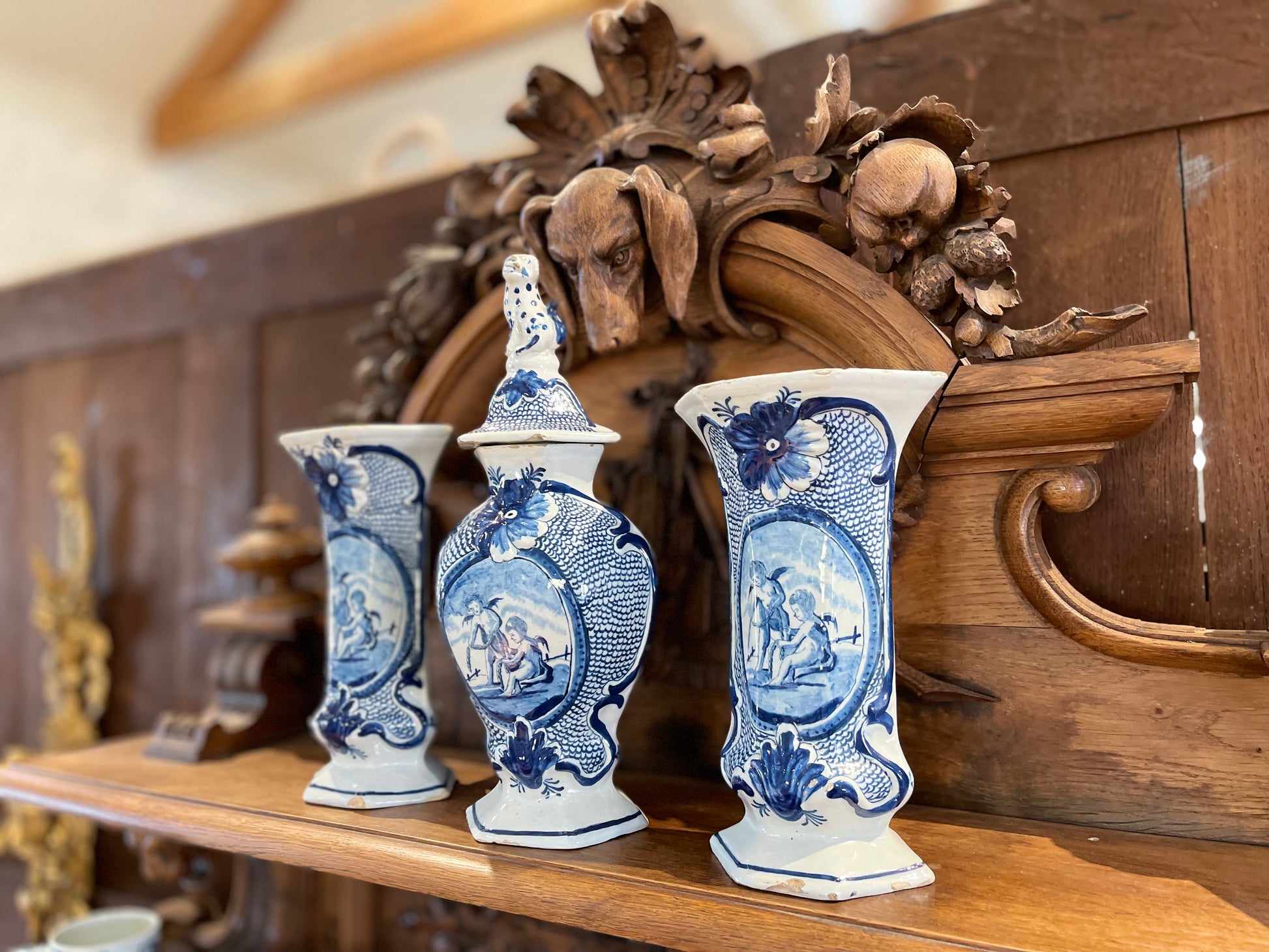 Delft Vase - The White Barn Antiques