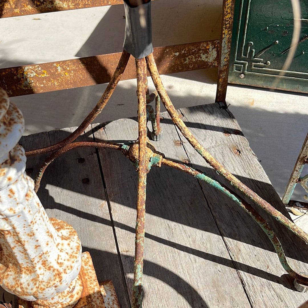 Planter Victorian Cast Iron Wire - The White Barn Antiques