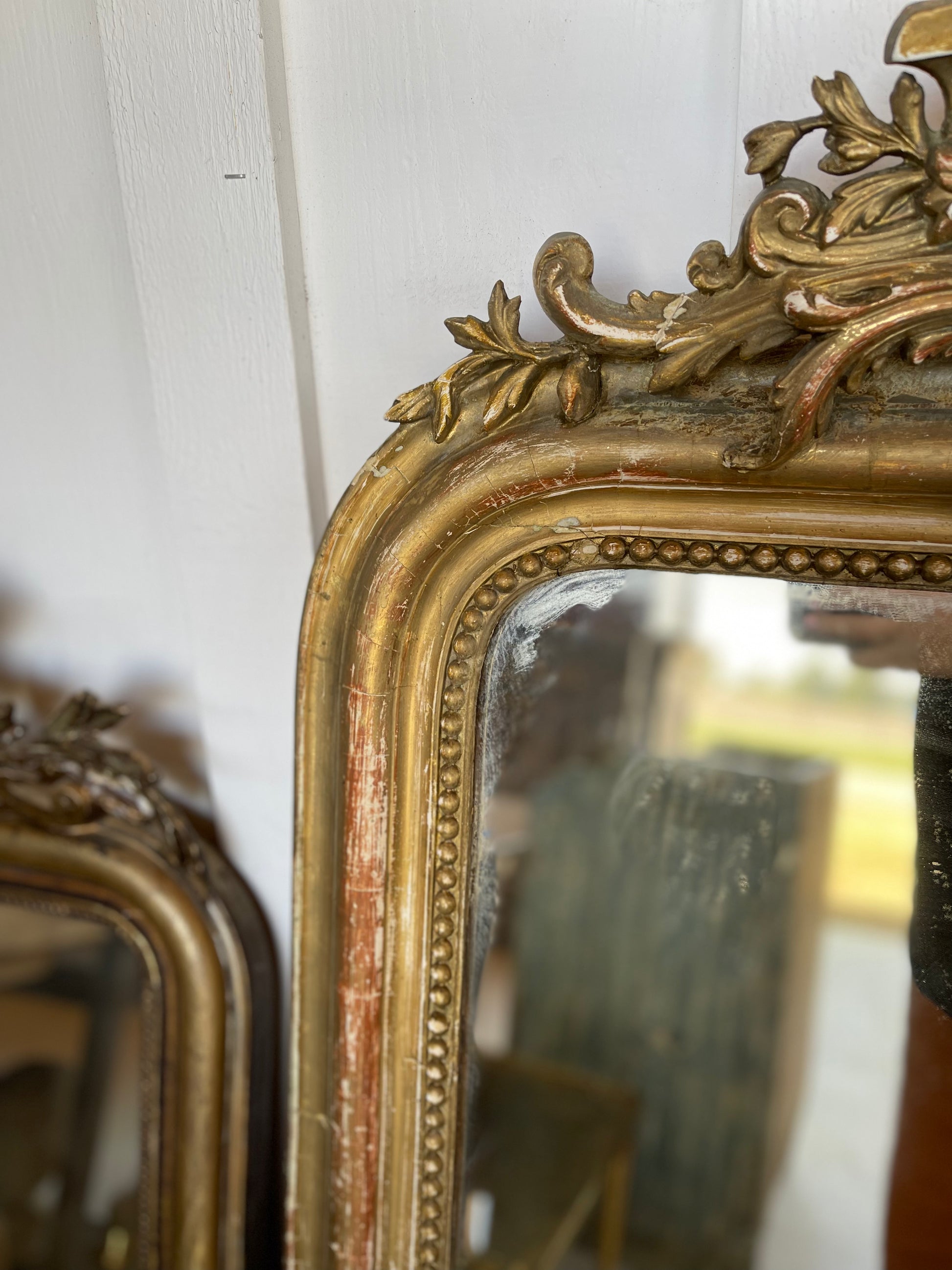 Large Gold Mirror 1900 - The White Barn Antiques