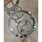 Langham Hotel Chrome and Glass Side Tables - The White Barn Antiques