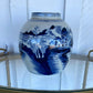 1950s Blue and White Chinese Vase With a Lid - The White Barn Antiques