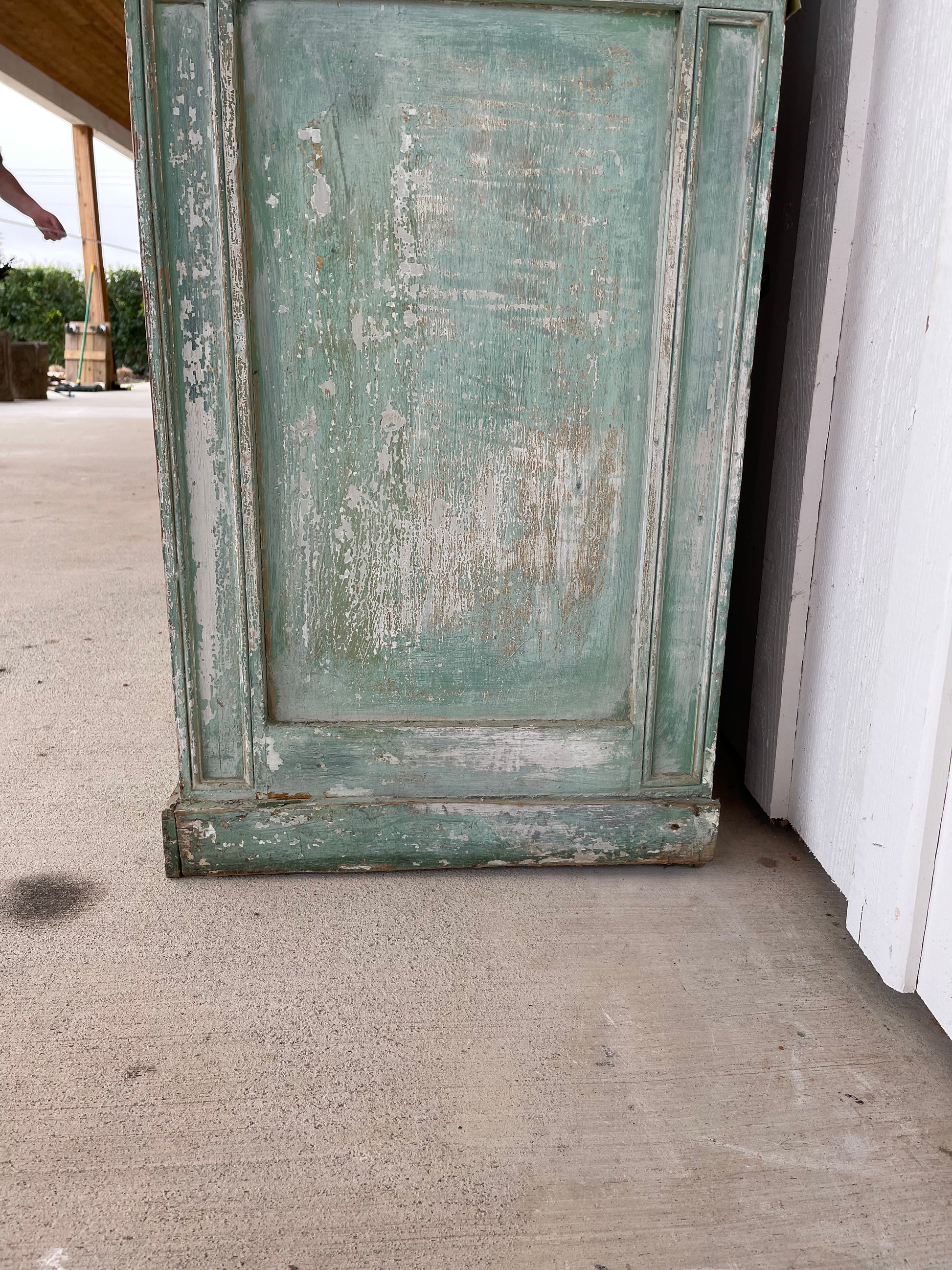 Cupboard - Green 19th Century 2 Pieces - The White Barn Antiques