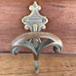 Wood and Brass Coat Rack 1900 - The White Barn Antiques