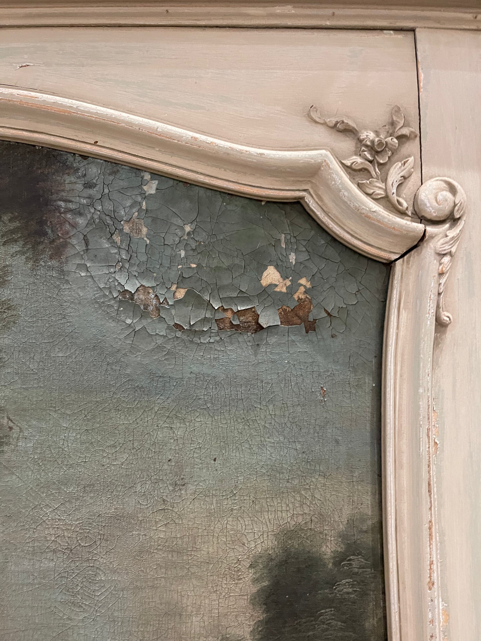 French Trumeau Mirror - The White Barn Antiques