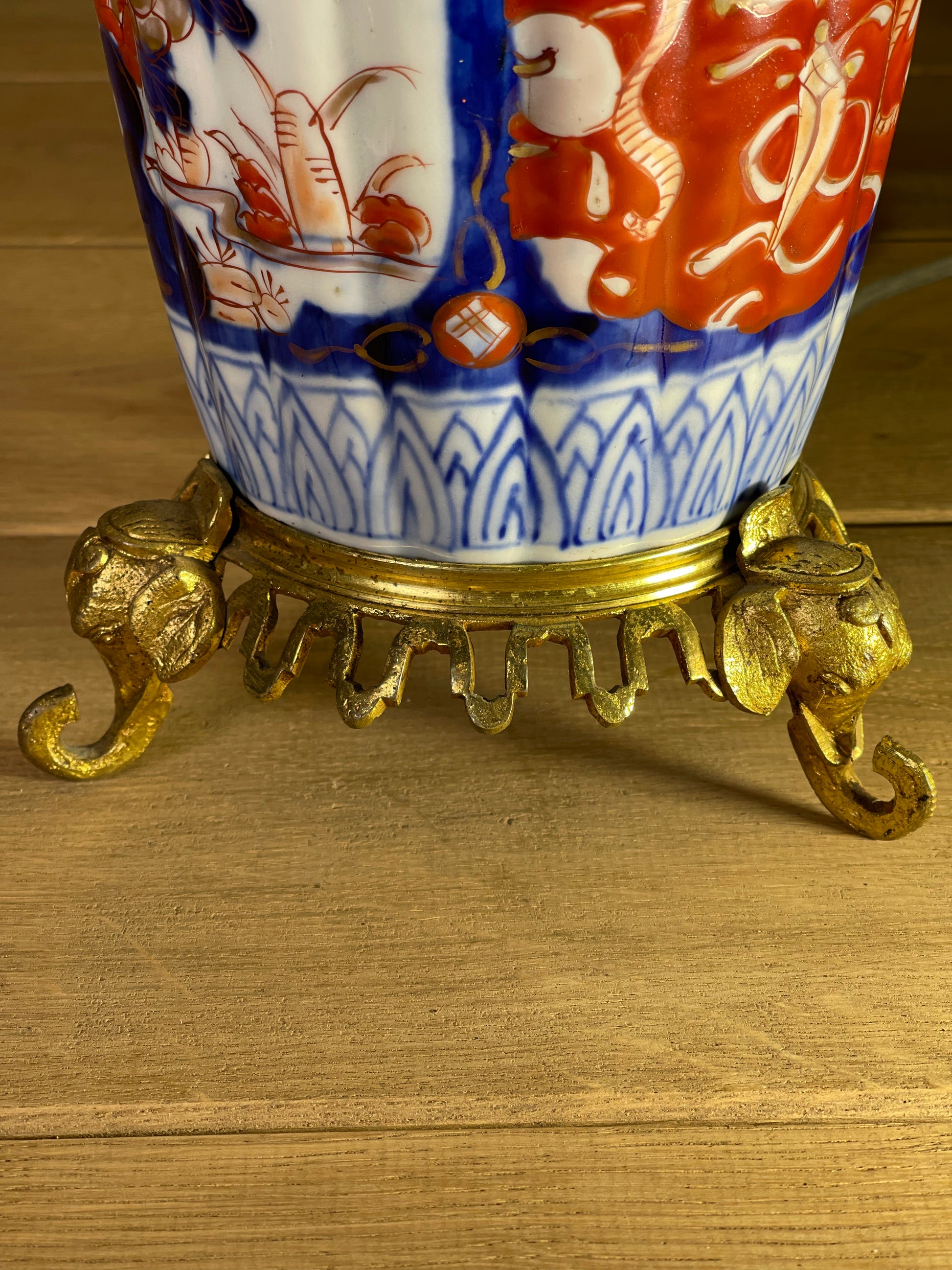 Imari Lamp - The White Barn Antiques