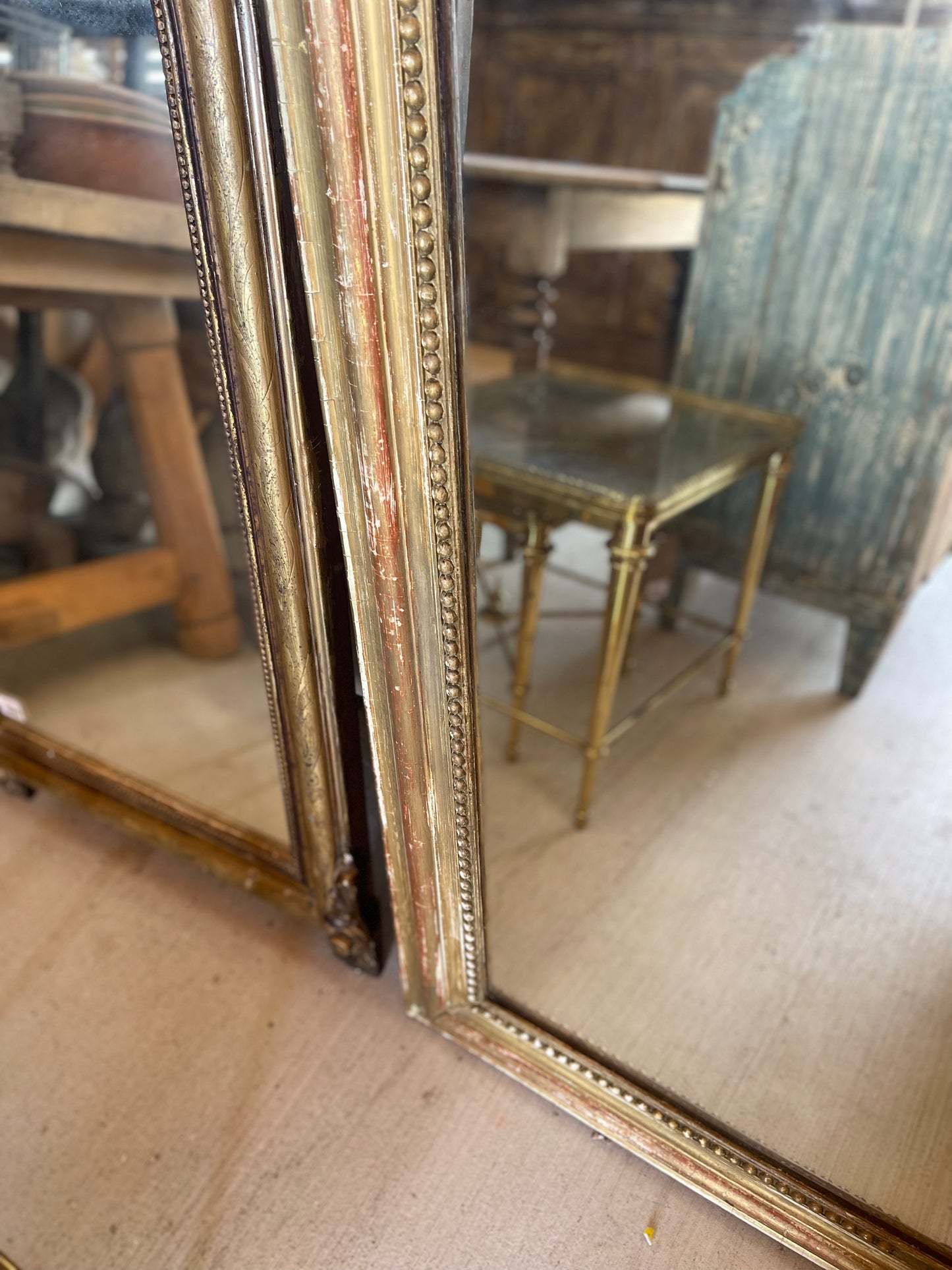 Large Gold Mirror 1900 - The White Barn Antiques